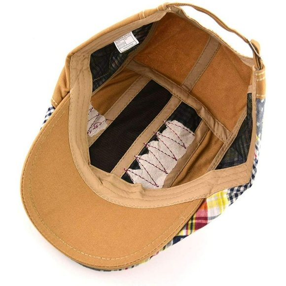 Men Beret Hat Cotton Buckle Adjustable Newsboy Hats Cabbie Gatsby Cap - Picture 7 of 7